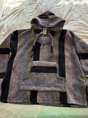 Black & Gray Pink & Purple Baja Hoodie Sweater